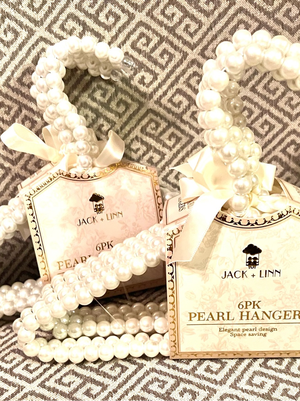 New Jack & Linn (x2) 6 package of Pearl Baby/Kids Hangers.